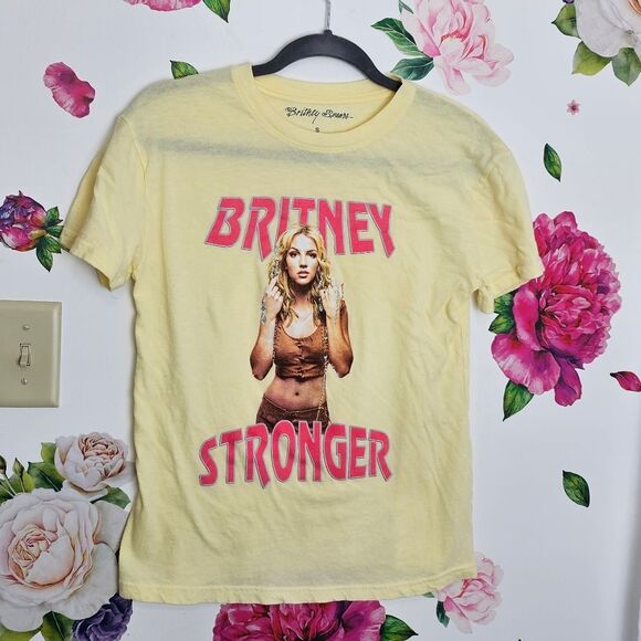 Britney Spears Britney Stronger T Shirt Baby T Size S Y2K McBling - Picture 2 of 5